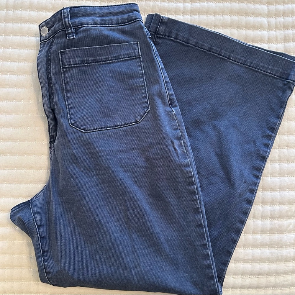 Rolla’s Sailor High Rise Wide Leg Ankle Length Jeans W/Patch Front Pockets, 31 - Picture 13 of 14